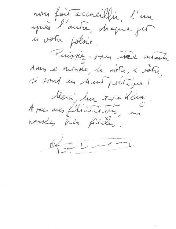 Lettre de René Pomeau à Gary Klang 2