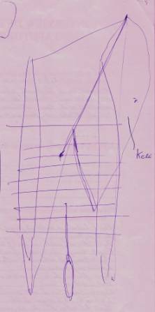 Dessin © 2005 Franck Taputuarai Maquette de la pirogue double à voile confectionnée